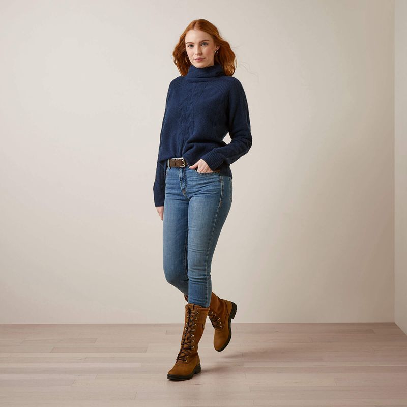 Ariat Novato Sweater Bleu Marine Femme | YKZ-76094957