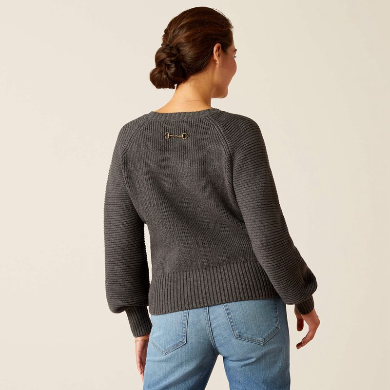 Ariat Malvern Sweater Charcoal Femme | CQR-97176132