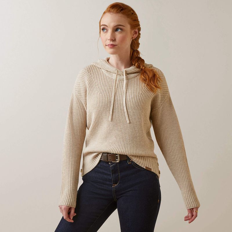 Ariat Los Altos Sweater Oatmeal Heather Femme | DKY-51828735