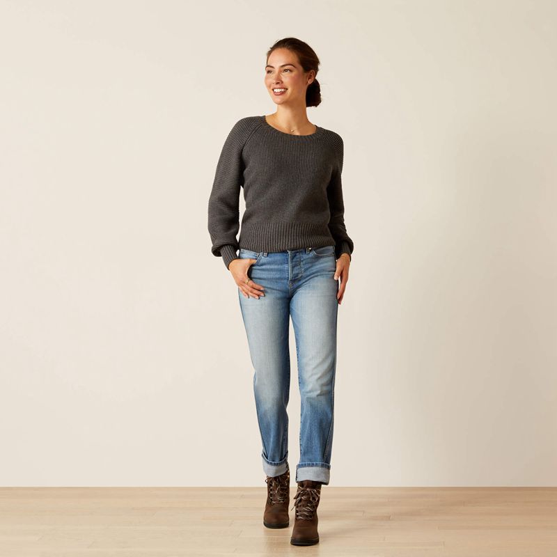 Ariat Malvern Sweater Charcoal Femme | CQR-97176132