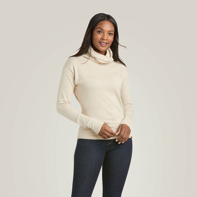 Ariat Lexi Sweater Oatmeal Femme | QPF-63027252