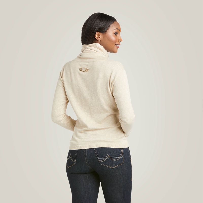 Ariat Lexi Sweater Oatmeal Femme | QPF-63027252