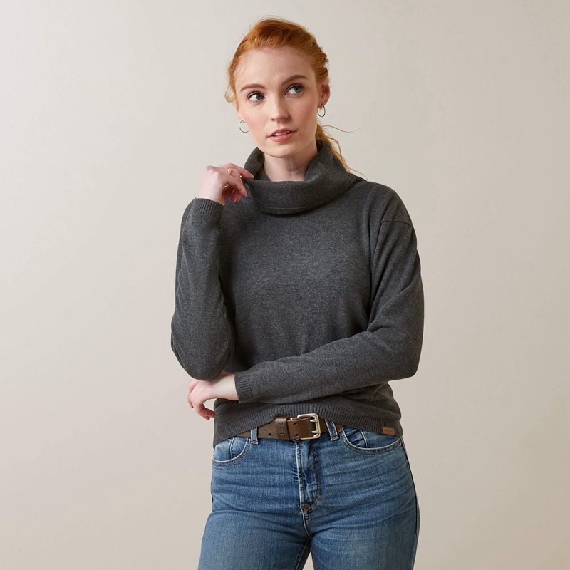 Ariat Lexi Sweater Charcoal Femme | KJG-26168517