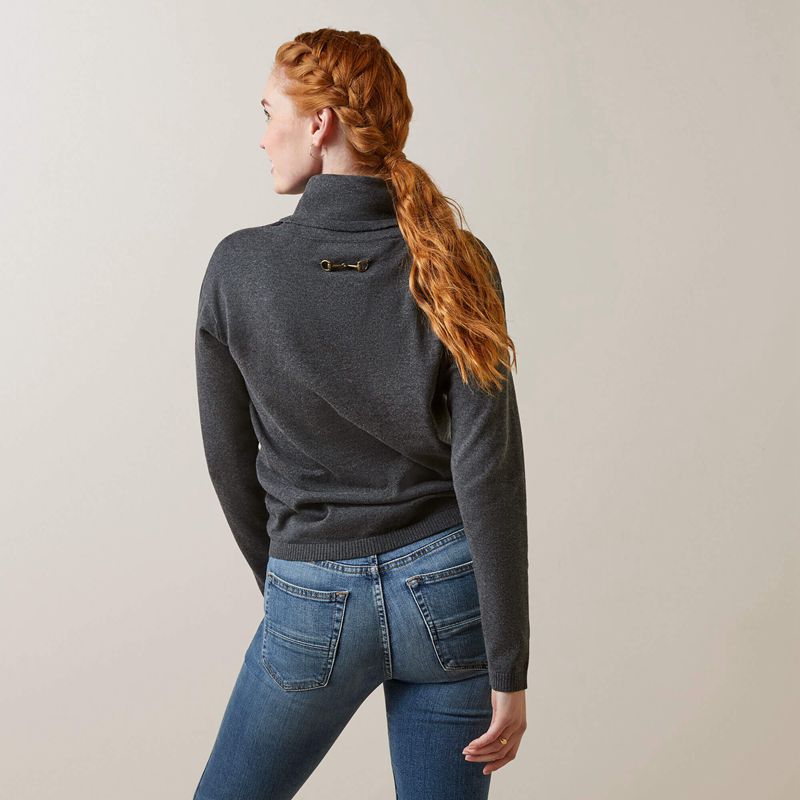 Ariat Lexi Sweater Charcoal Femme | KJG-26168517