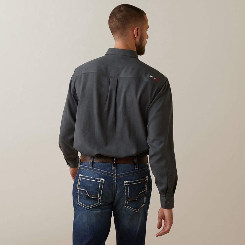 Ariat Fr Air Inherent Work Shirt Charcoal Heather Homme | AST-14017188