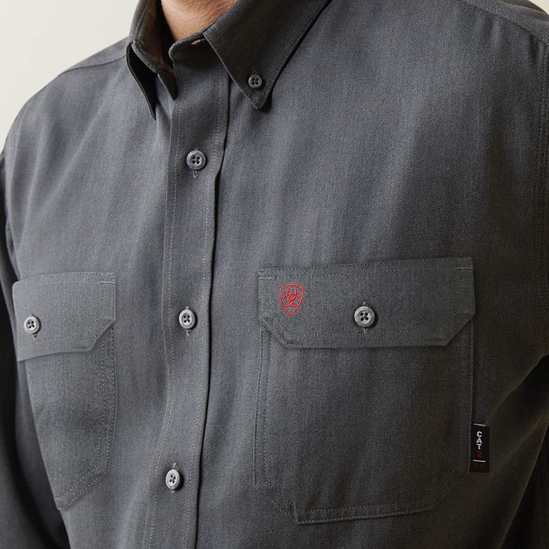 Ariat Fr Air Inherent Work Shirt Charcoal Heather Homme | AST-14017188