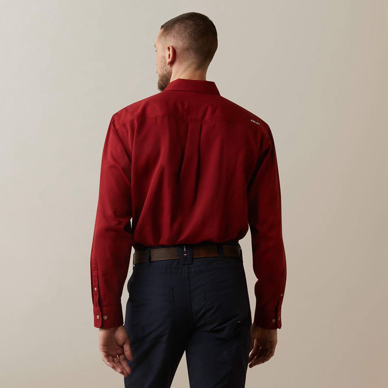 Ariat Fr Air Inherent Work Shirt Rouge Homme | EEG-25855087