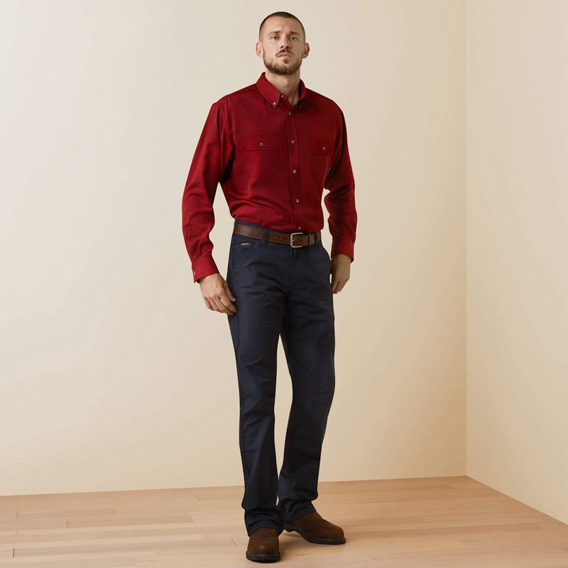 Ariat Fr Air Inherent Work Shirt Rouge Homme | EEG-25855087