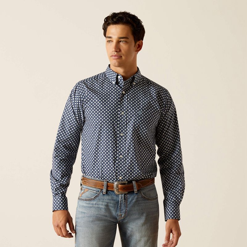 Ariat Emile Fitted Shirt Indigo Homme | QKB-58120601