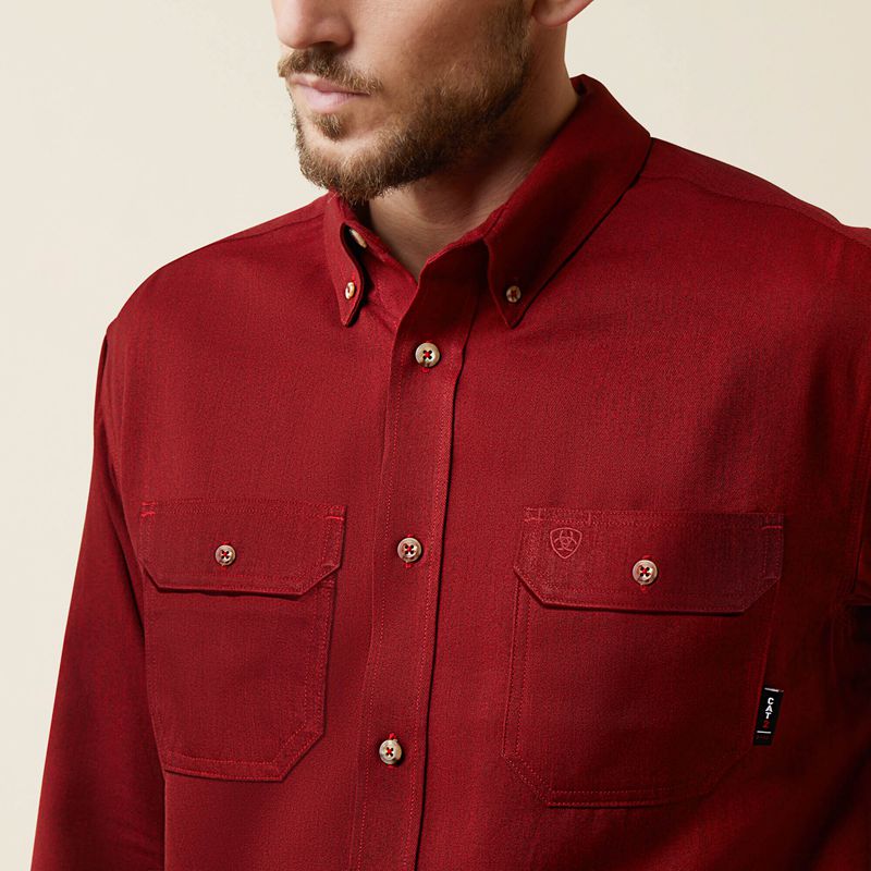 Ariat Fr Air Inherent Work Shirt Rouge Homme | EEG-25855087