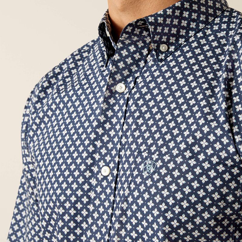 Ariat Emile Fitted Shirt Indigo Homme | QKB-58120601