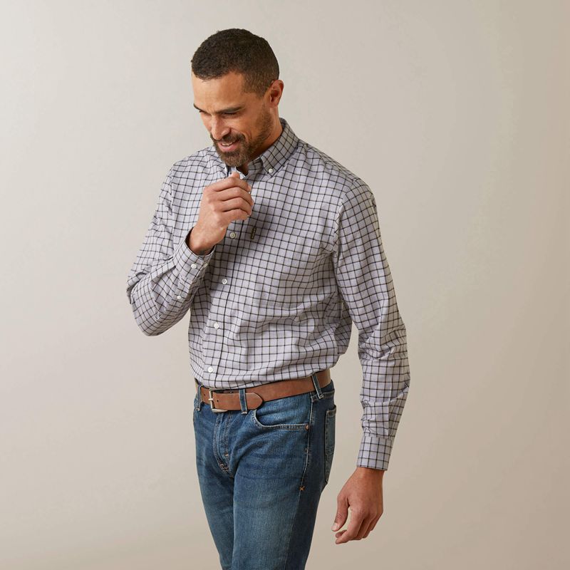 Ariat Clement Shirt Grise Homme | FDH-81322610