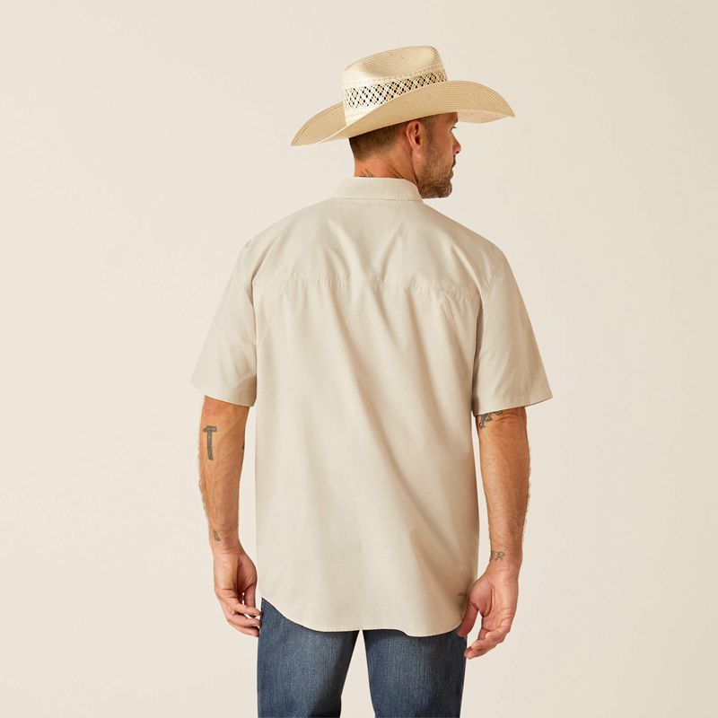 Ariat 360 Airflow Classic Fit Shirt Argent Homme | IQK-04023180