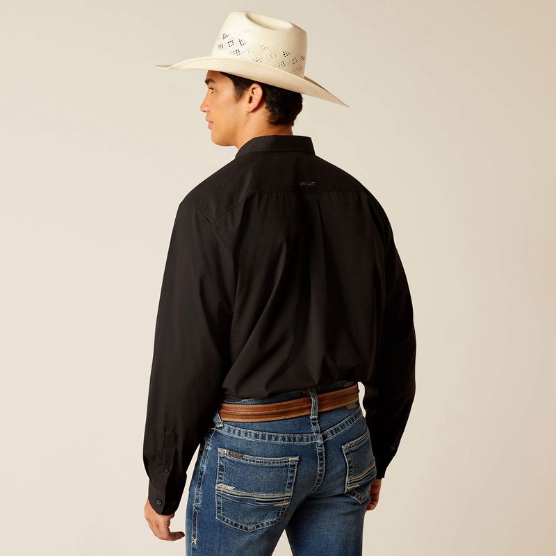 Ariat 360 Airflow Classic Fit Shirt Noir Homme | QSW-62252540