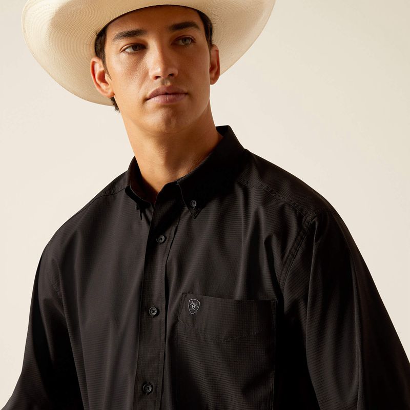 Ariat 360 Airflow Classic Fit Shirt Noir Homme | QSW-62252540