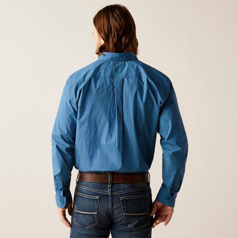 Ariat Braxton Classic Fit Shirt Spellbound Teal Homme | XRH-18419181