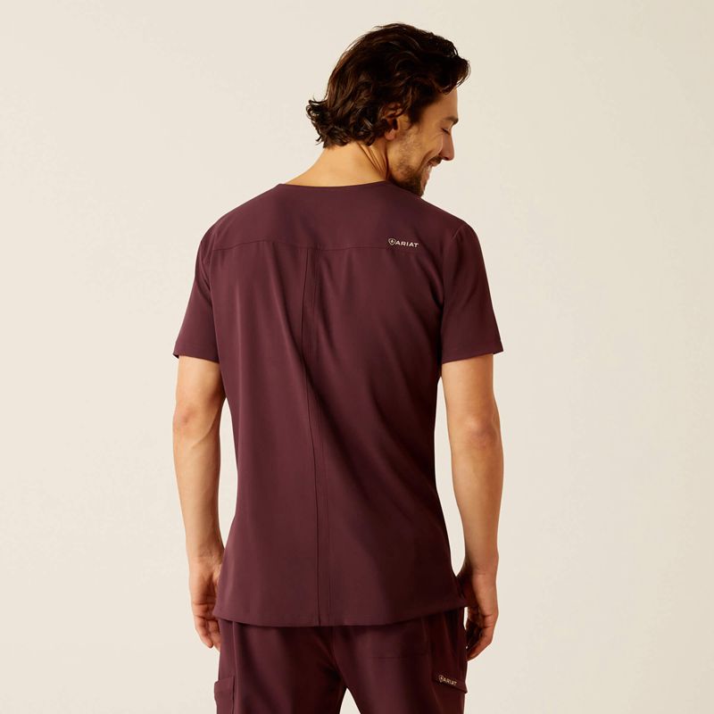 Ariat Whitman Scrub Top Winetasting Homme | ANE-55001818