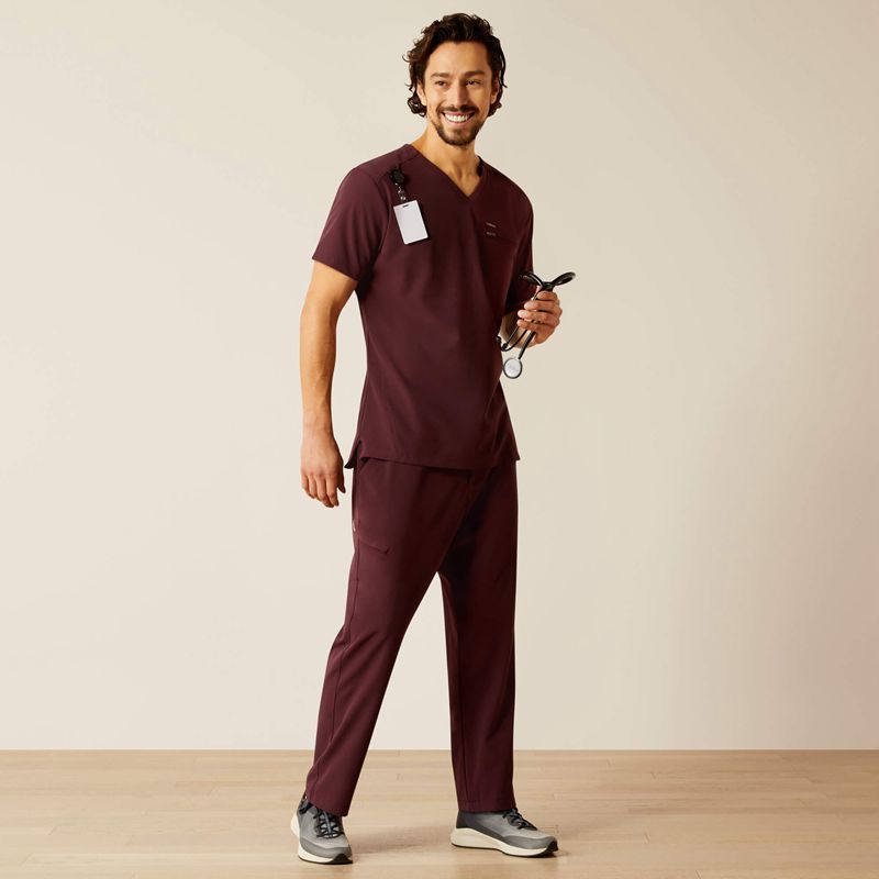 Ariat Whitman Scrub Top Winetasting Homme | ANE-55001818