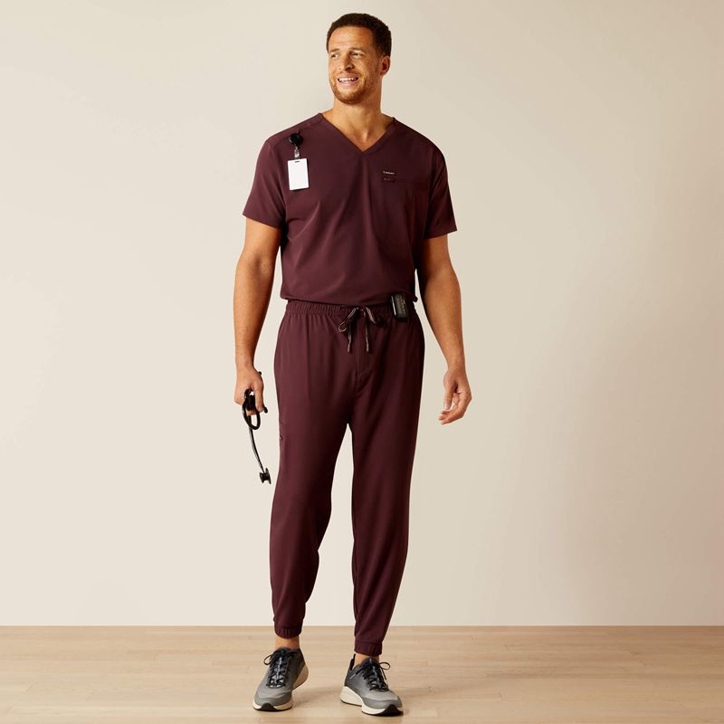 Ariat Whitman Scrub Top Winetasting Homme | ANE-55001818