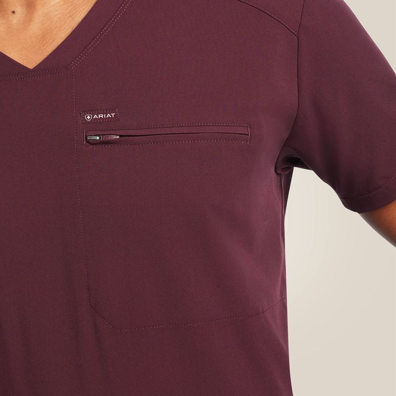 Ariat Whitman Scrub Top Winetasting Homme | ANE-55001818