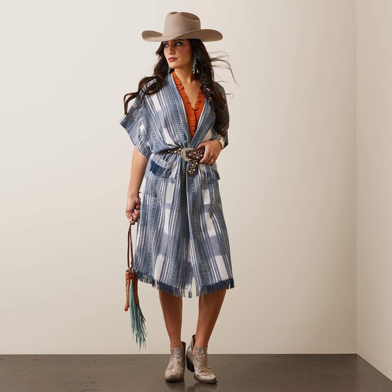 Ariat Lauren Kimono Wrap Multi Yarn Dye Femme | JMM-37474172