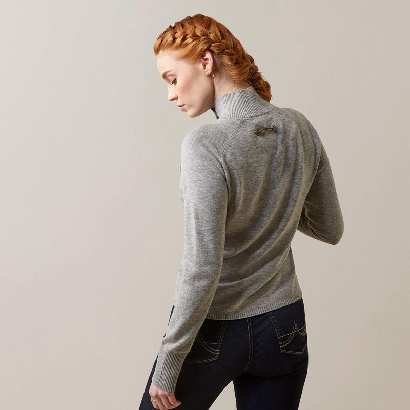 Ariat Half Moon Bay Sweater Grise Femme | DKK-05818555