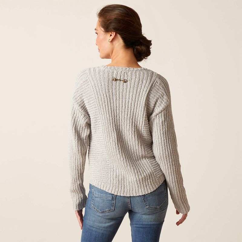 Ariat Daneway Sweater Grise Femme | CTJ-12297263