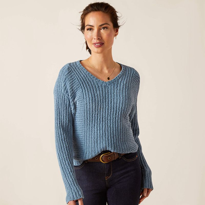 Ariat Daneway Sweater Bleu Femme | FNY-59130251