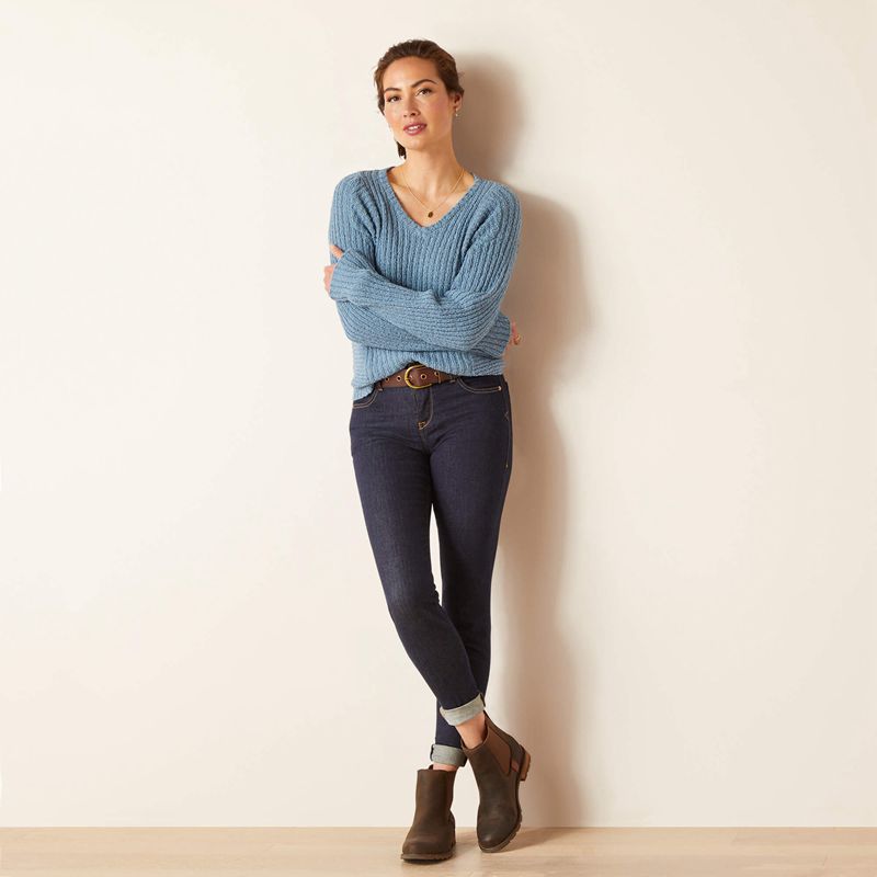 Ariat Daneway Sweater Bleu Femme | FNY-59130251