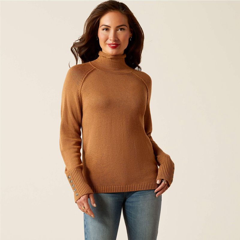 Ariat Bahia Sweater Camel Femme | ZZQ-44904490