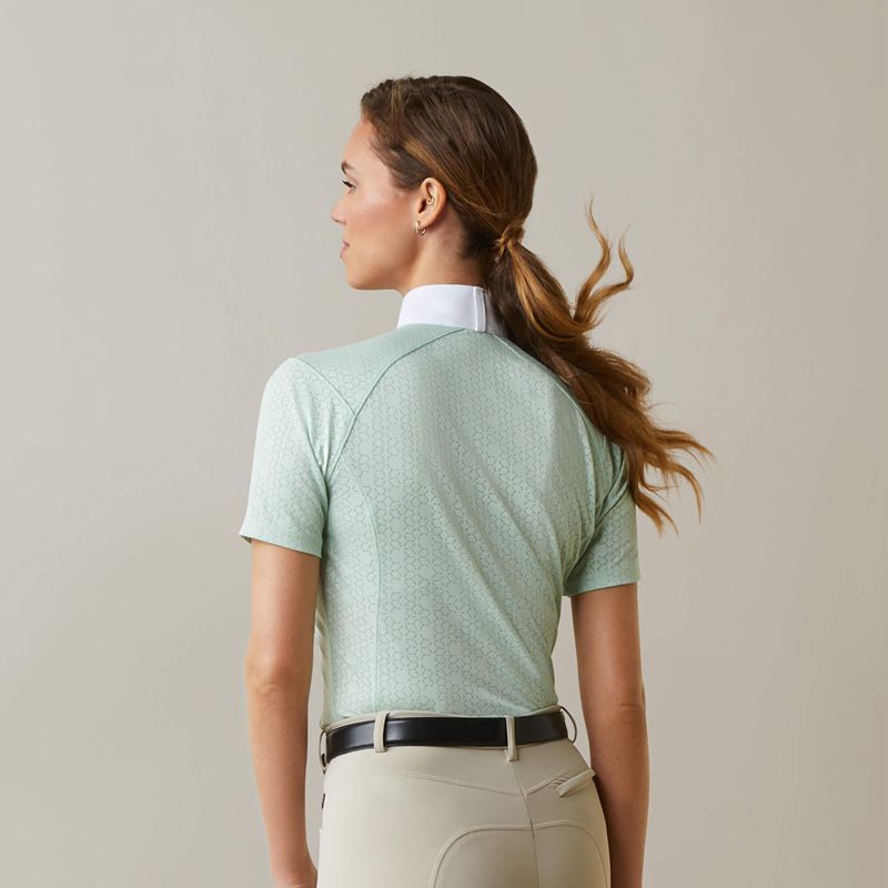 Ariat Showstopper 3.0 Show Shirt Aqua Foam Femme | LPO-59383858