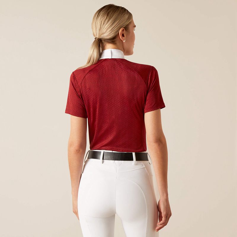 Ariat Showstopper 3.0 Show Shirt Sun-Dried Tomato Femme | DGB-83949478