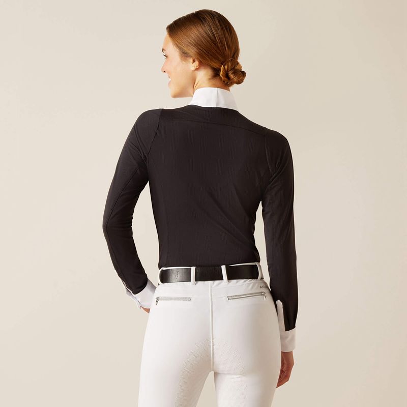 Ariat Luxe Show Shirt Noir Femme | NRR-07209570