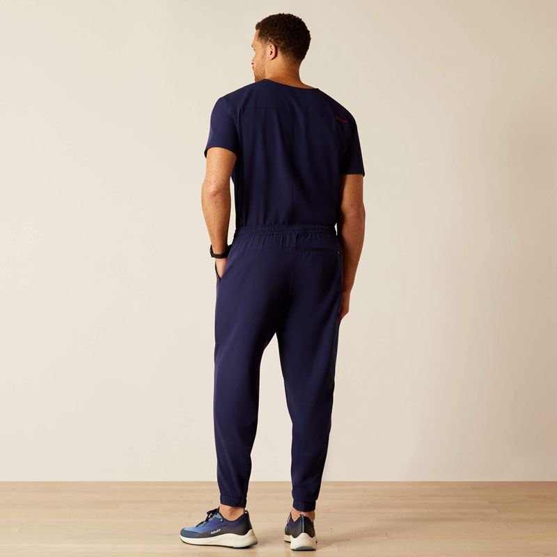 Ariat Drew Cargo Stretch Jogger Scrub Pant Bleu Marine Homme | XCU-74314944