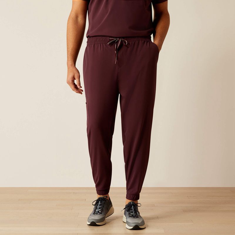 Ariat Drew Cargo Stretch Jogger Scrub Pant Winetasting Homme | VBN-00537133