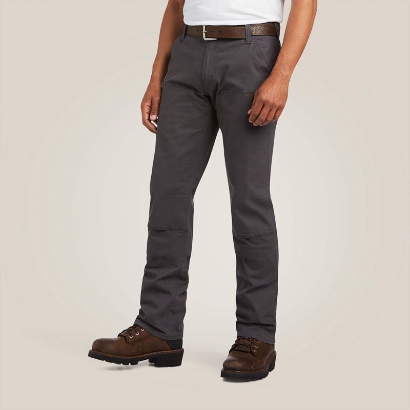 Ariat Rebar M7 Slim Durastretch Made Tough Double Front Straight Pant Grise Homme | GWG-88165271