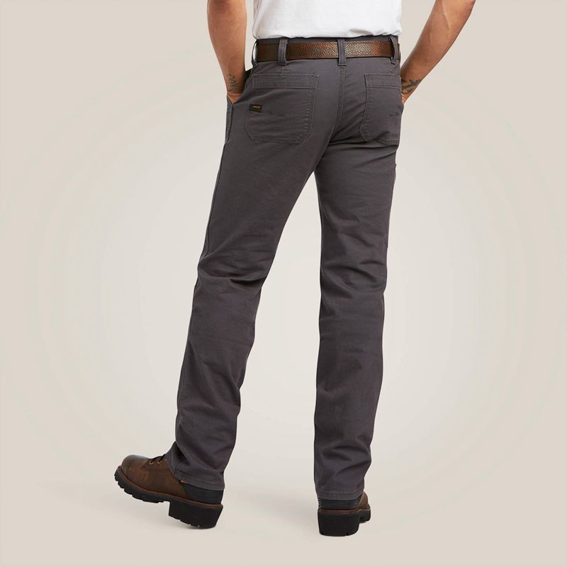 Ariat Rebar M7 Slim Durastretch Made Tough Double Front Straight Pant Grise Homme | GWG-88165271