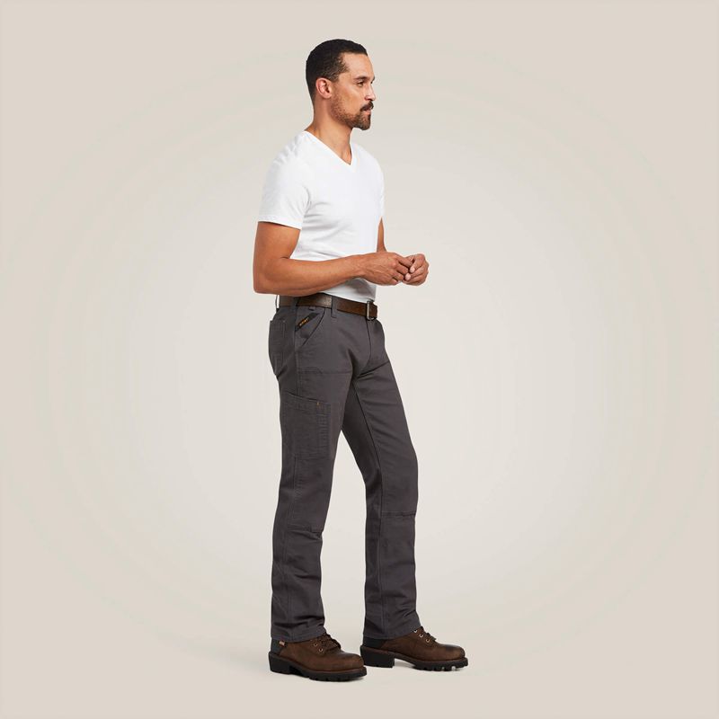 Ariat Rebar M7 Slim Durastretch Made Tough Double Front Straight Pant Grise Homme | GWG-88165271