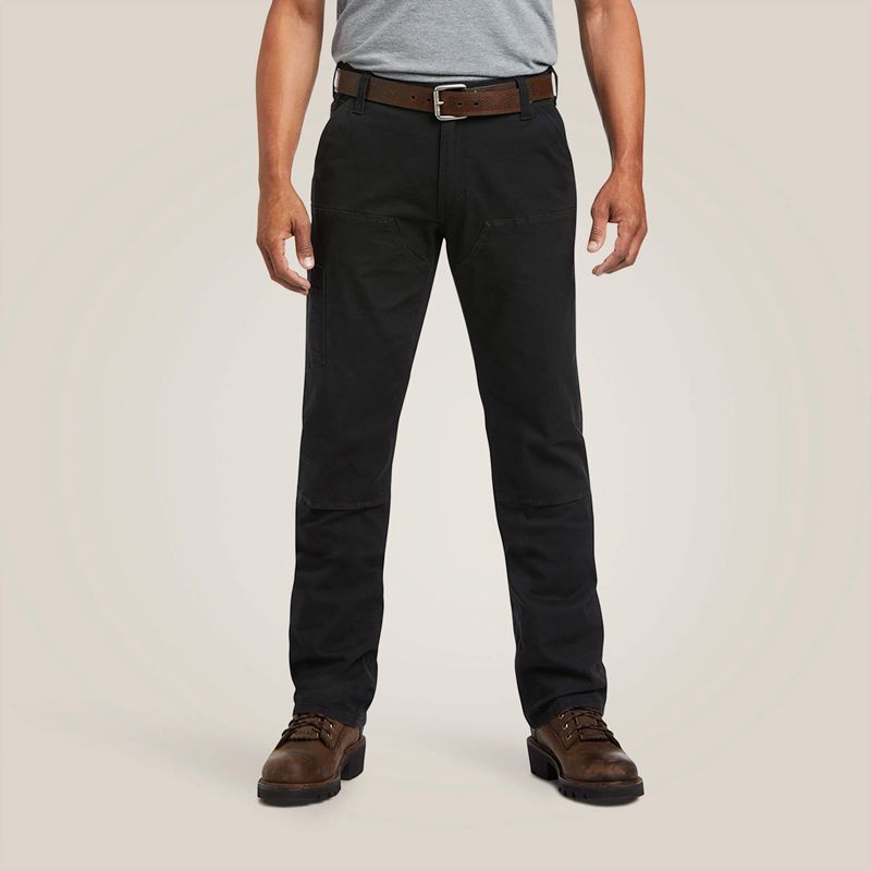 Ariat Rebar M7 Slim Durastretch Made Tough Double Front Straight Pant Noir Homme | AFM-47291293