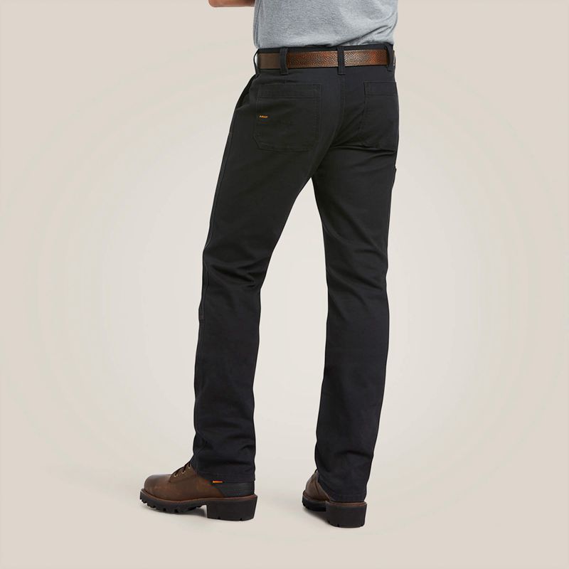 Ariat Rebar M7 Slim Durastretch Made Tough Double Front Straight Pant Noir Homme | AFM-47291293