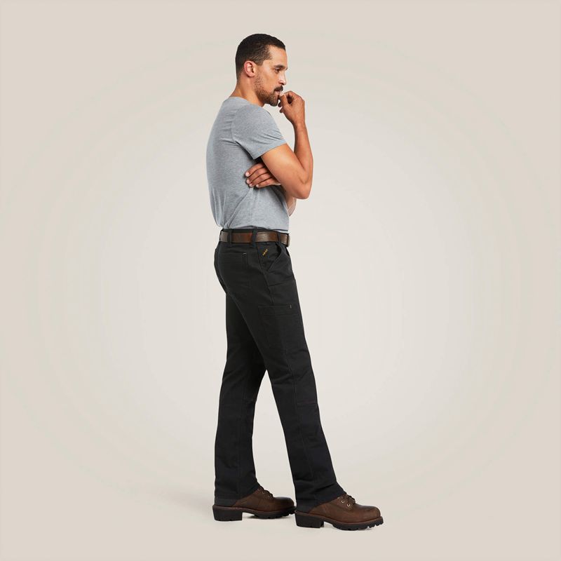 Ariat Rebar M7 Slim Durastretch Made Tough Double Front Straight Pant Noir Homme | AFM-47291293