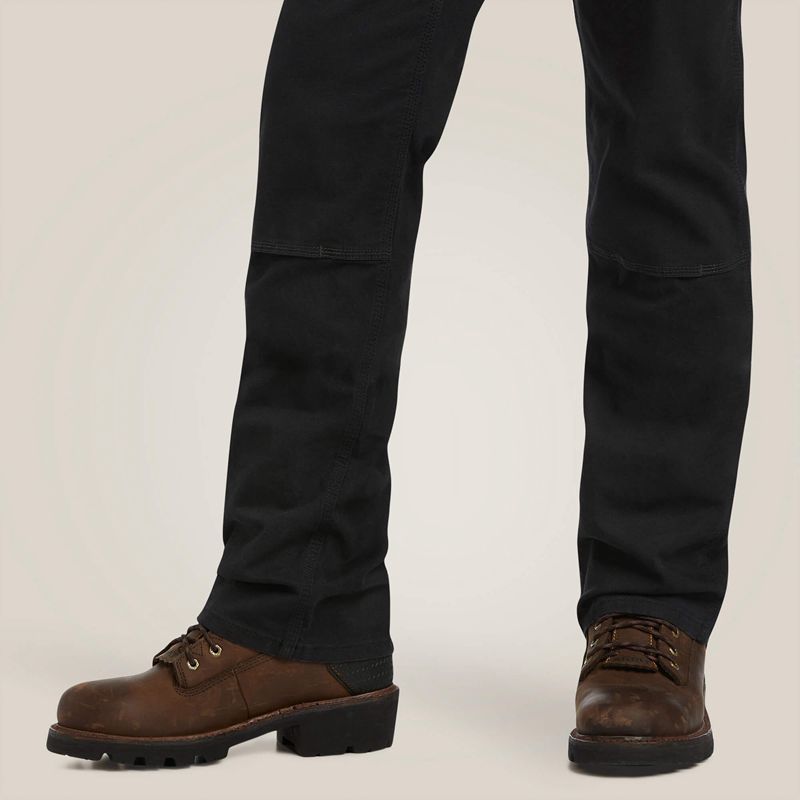 Ariat Rebar M7 Slim Durastretch Made Tough Double Front Straight Pant Noir Homme | AFM-47291293