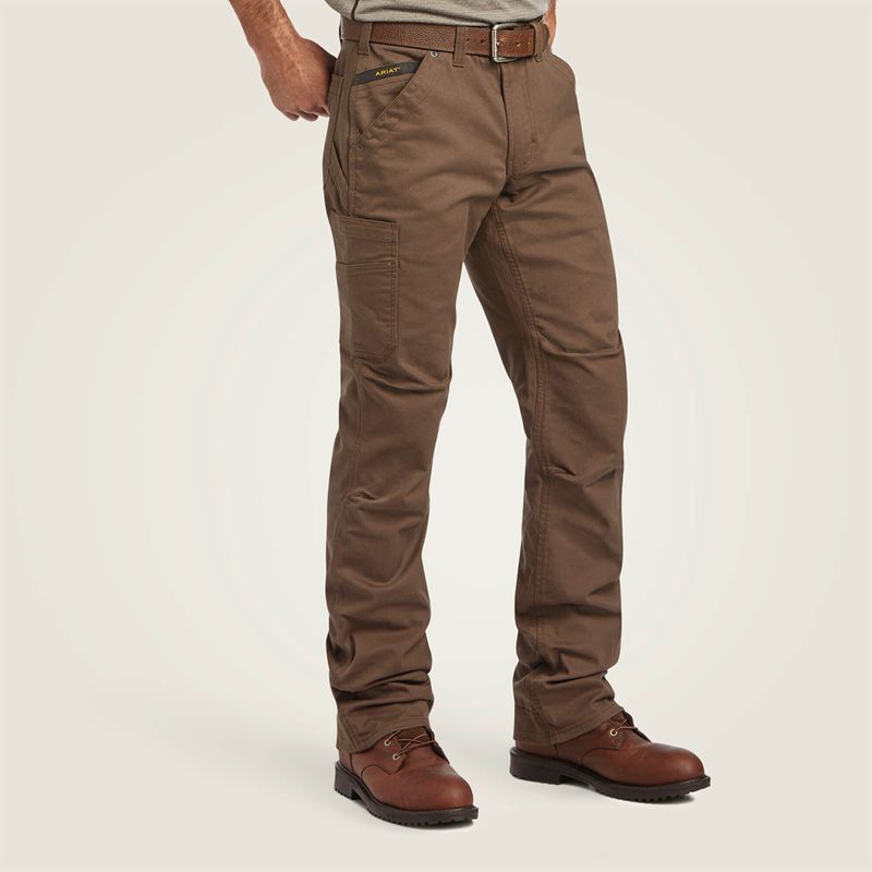 Ariat Rebar M5 Straight Durastretch Washed Twill Dungaree Straight Leg Pant Wren Homme | SKA-79697499