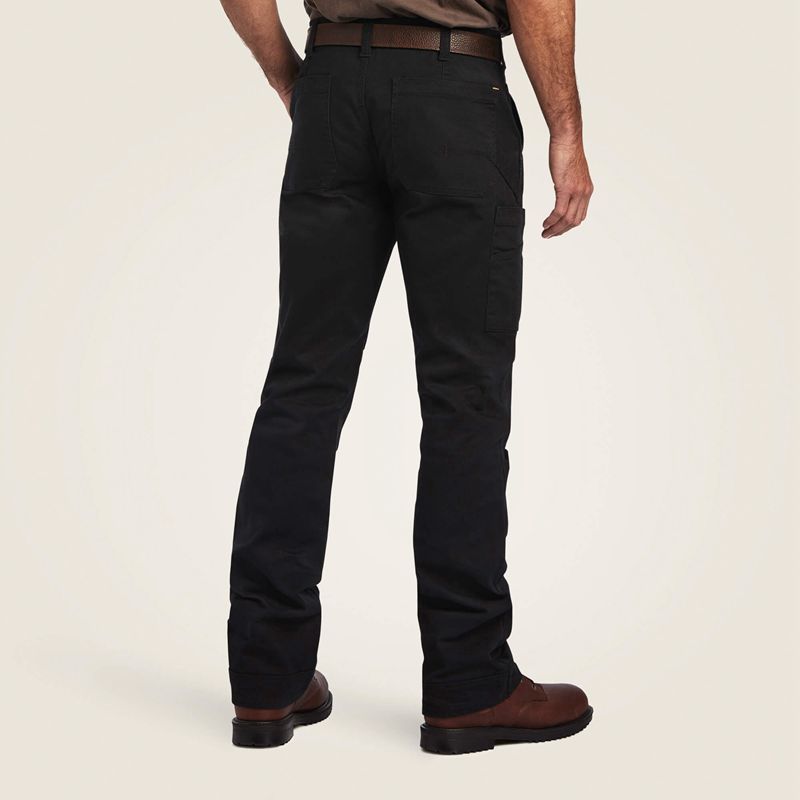 Ariat Rebar M5 Straight Durastretch Washed Twill Dungaree Straight Leg Pant Noir Homme | FPN-46524753