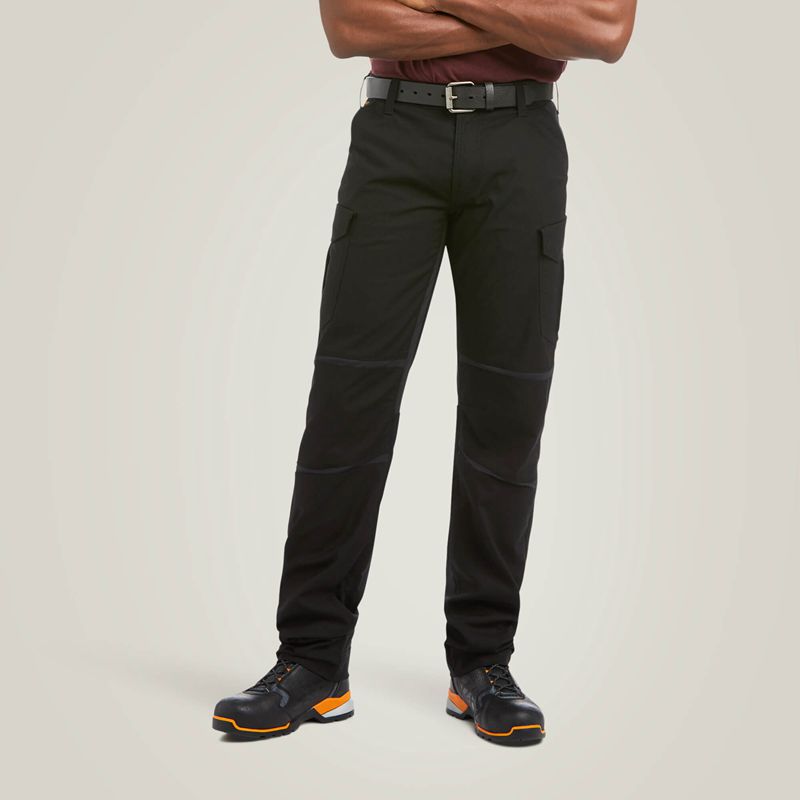 Ariat Rebar M5 Straight Durastretch Ripstop Cargo Straight Pant Noir Homme | EEC-59069169