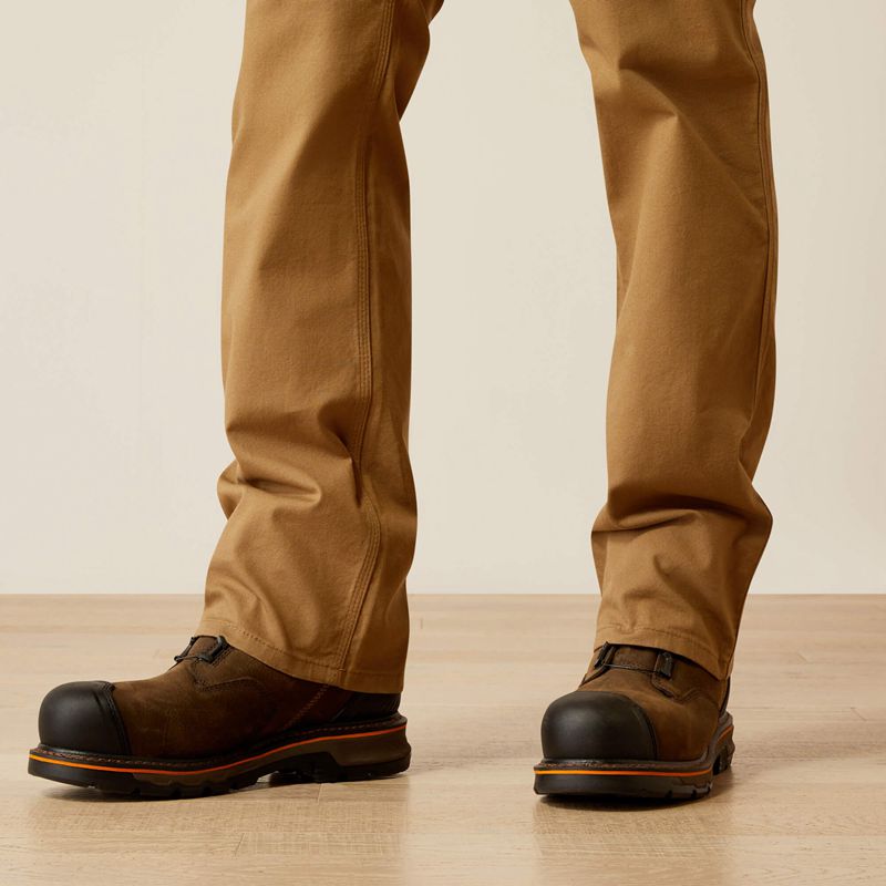 Ariat Rebar M5 Straight Durastretch Made Tough Straight Pant Kaki Homme | YCR-33418579