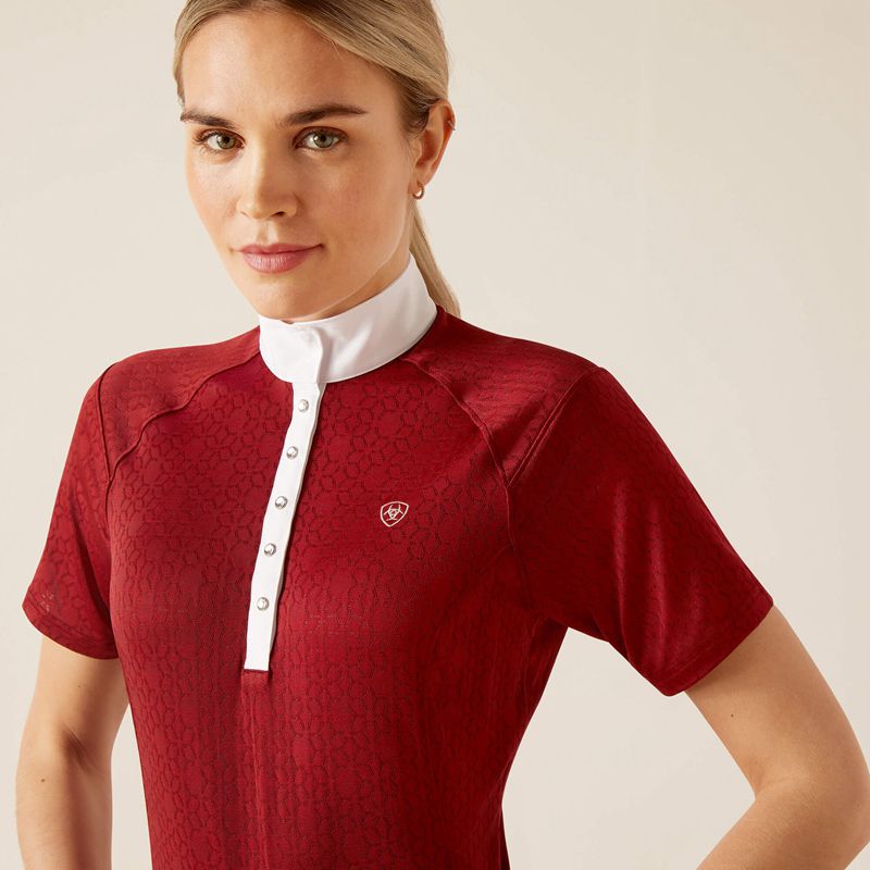 Ariat Showstopper 3.0 Show Shirt Sun-Dried Tomato Femme | DGB-83949478