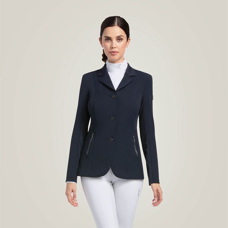 Ariat Galatea Bellatrix Show Coat Bleu Marine Femme | URZ-88356990