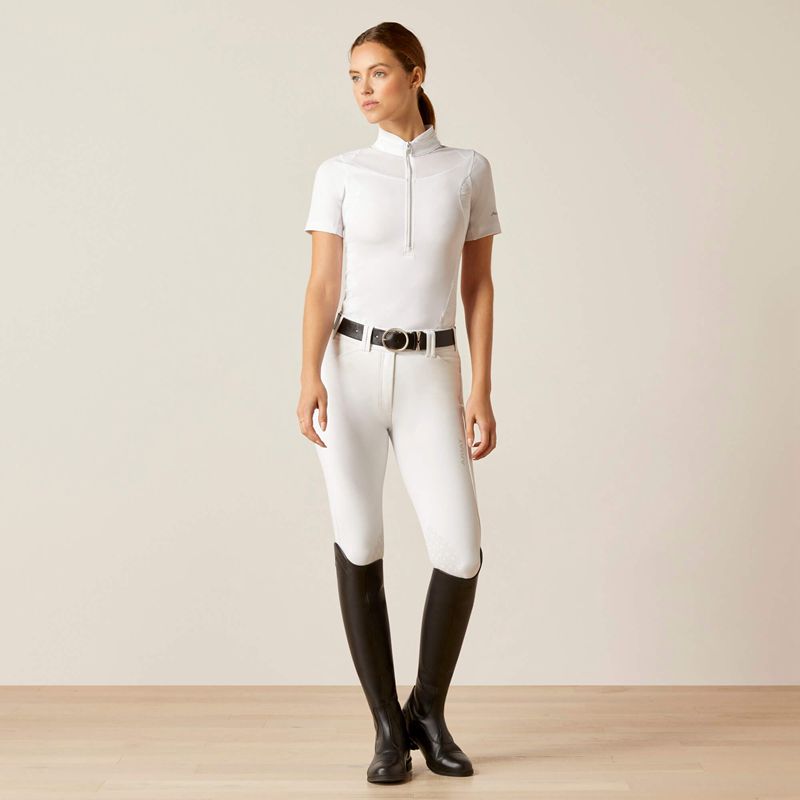 Ariat Ascent Show Shirt Blanche Femme | ZUU-98646351