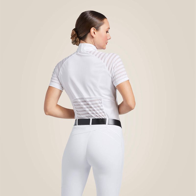 Ariat Aptos Vent Show Shirt Blanche Femme | FMI-97573777